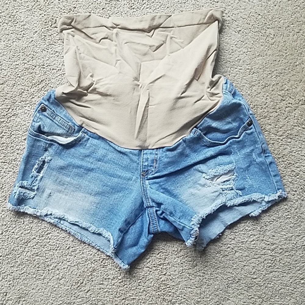 Indigo Blue Maternity Shorts